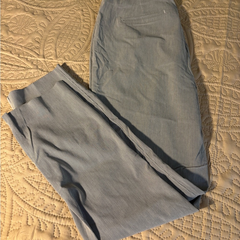 Crosby Blue and White Striped Pants